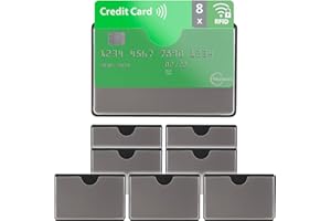 fouraces RFID Blocking Sleeves, 8 Pieces - Credit Card Protector - Card Blocker for Bank Card, Anti Fraud NFC Card Holder