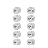 Renkovte Flat Screw Back Replacements for Earrings,10 Piece Stainless Steel Security Backs for Studs,(Silver and 18K Gold Plated) (Silver Round with CZ Flat Screw Backs)