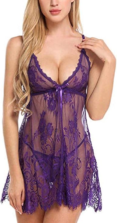 purple babydoll nightwear
