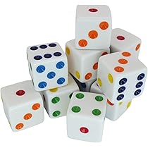 Amazon.com: 1 Dozen Multi Spot Bunco Dice - 16mm Square