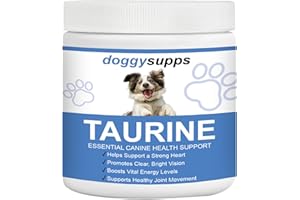 PUPPYLABCO Doggy Supps Taurine Powder for Dogs, DoggySupps Taurine Supplement for Dogs, Grade Amino Acid Supplement for Heart, Vision & Daily Wellness, 200 Grams (1)