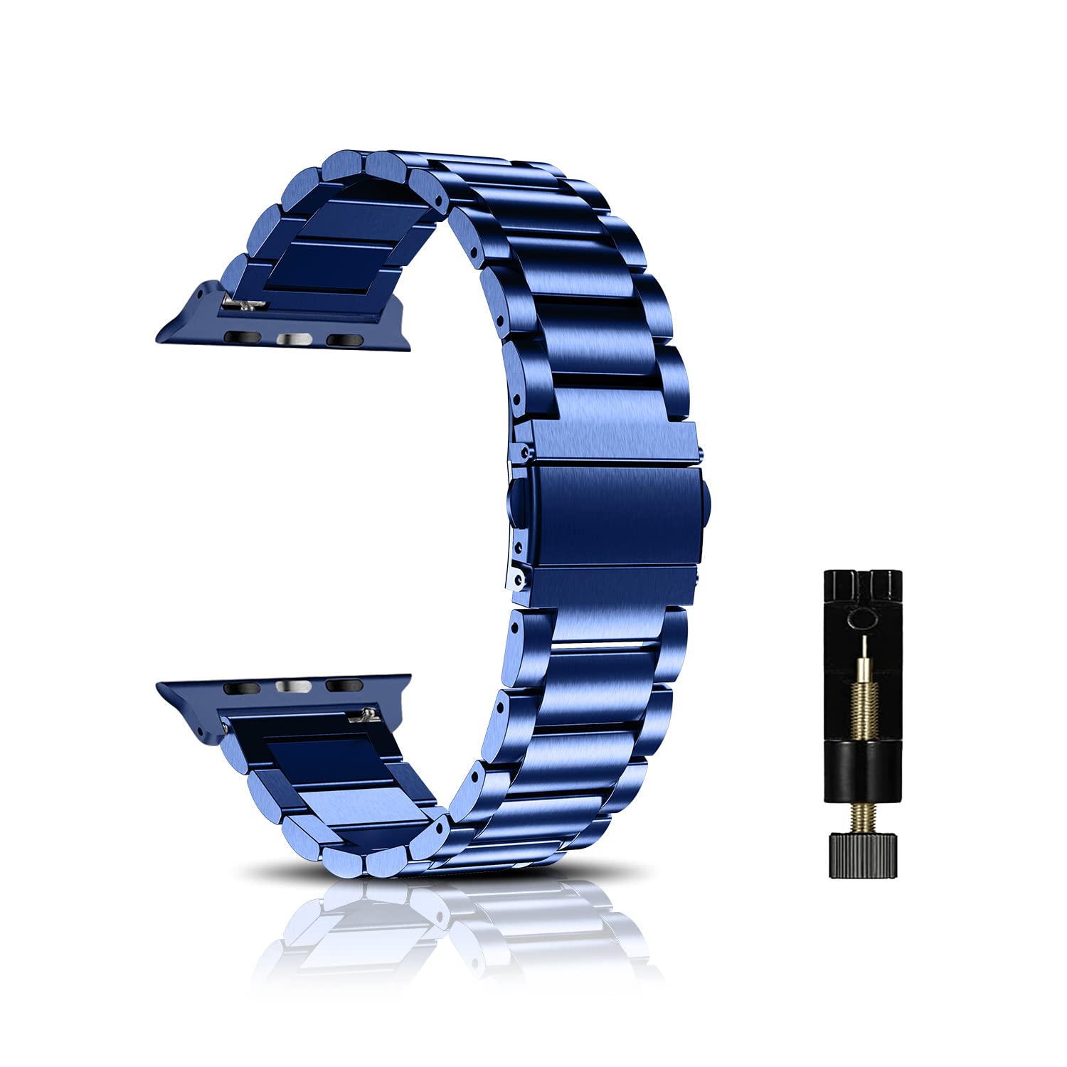 CeiBand Watch Strap Compatible with Apple 49 mm/46 mm/45 mm/44 mm/42 mm, Metal Adjustable Band, Watch Bracelet for iWatch Series Ultra3/Ultra2/SE2/SE/11 10 9 8 7 6-1 SE3 - Blue