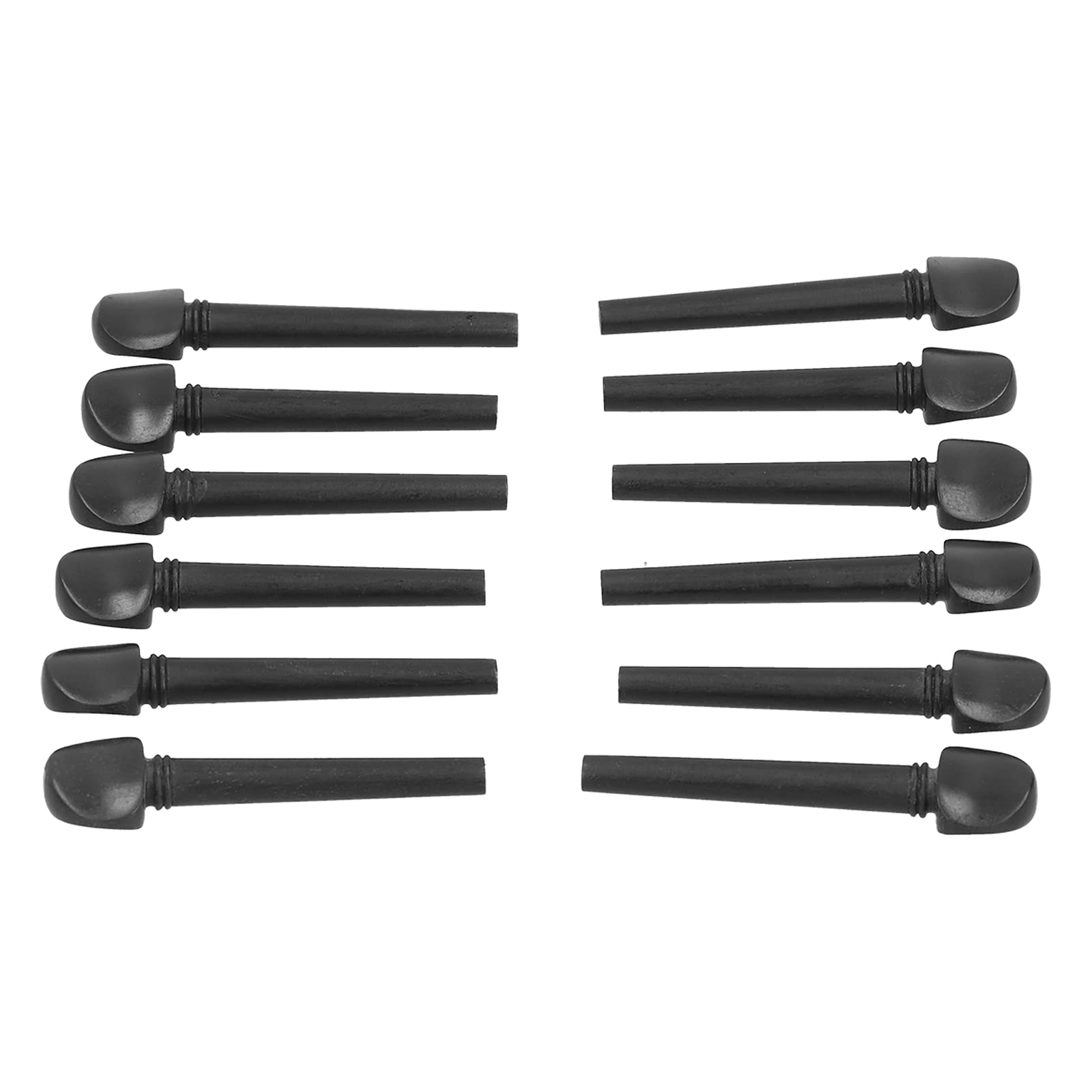 yctze 12 pcs premium ebony tuning pegs 8 7cm wooden replacement accessories with fisheye for oud violin viola fiddle and lute