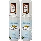 Unscented All Natural Deodorant Mist Body Spray (Pack of 2, 1.69oz Ea.) - Ingredients Include Water, Salt and Dead Sea Minera
