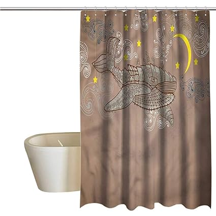 Amazon Com Denruny Shower Curtains Rings Whale Steampuck Whale On