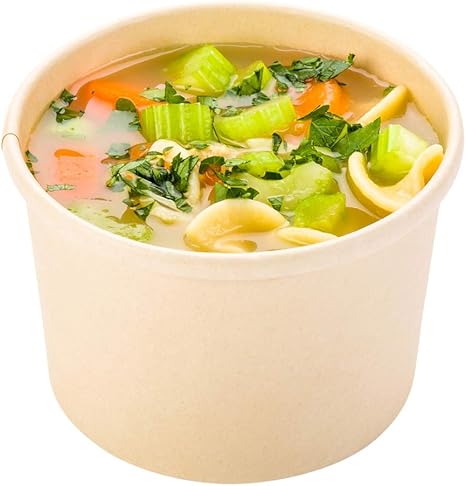 Download Amazon Com Paper Take Out Soup Cups Round Kraft 8 Oz Small 25ct Box Lids Sold Separately Restaurantware Kitchen Dining