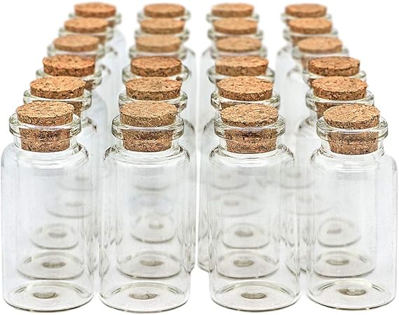 50 Botellas De Vidrio Mini 50 Ml Con Tapa Negra Agua | Meses Sin Interés