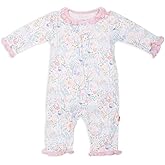 Magnetic Me Classic Magnetic Coveralls | Silky Soft Modal Fabric | Pixie Pink Ruffle | 12-18 Months
