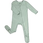 Okayinn BubblePanda Rayon Made From Bamboo Baby Pajamas Baby Clothes for Boys Girls Unisex Zip-Front Non-Slip Onesie Sleeper