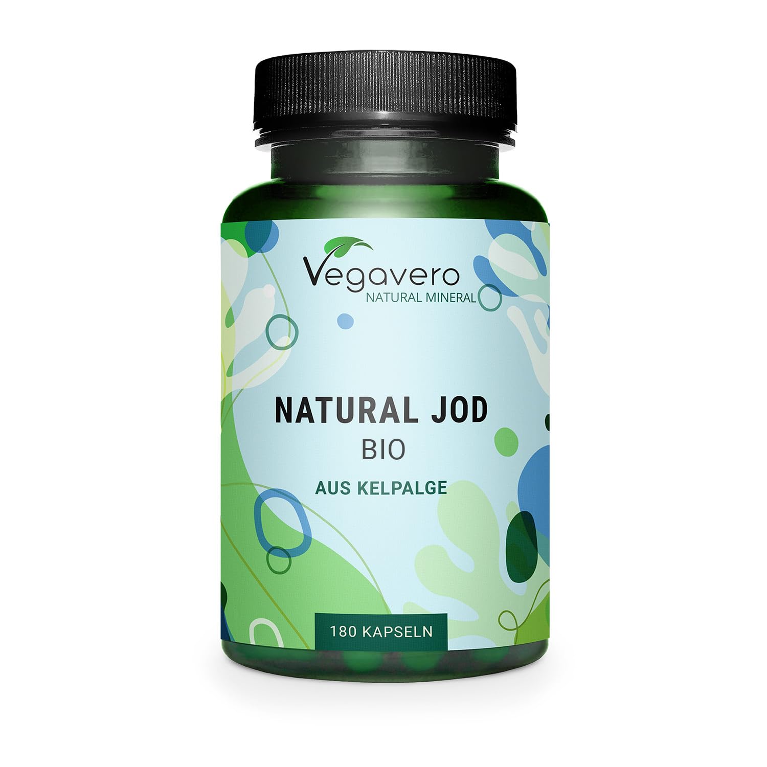 Vegavero Organic Iodine Supplement | NO Additives | 100% Natural Organic Scottish Sea Kelp | 150 mcg Pure | 180 Tablets | Vegan