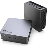 Getorli Mini PC Ryzen 7 8845HS, 16GB DDR5 RAM 1TB SSD, USB4, Radeon 780M | Quad Display, Dual USB4, Dual 2.5G LAN, Ryzen AI NPU, Wifi 6, for Multitasking, Office Work, Coding, and Light Gaming