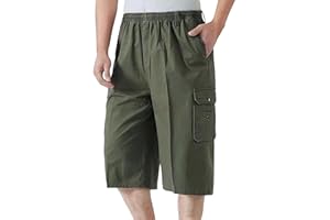 Cargo Shorts for Men Summer Classic Relaxed Fit Outdoor Travel Short with Multi Pocket for Casual Fishing Camping