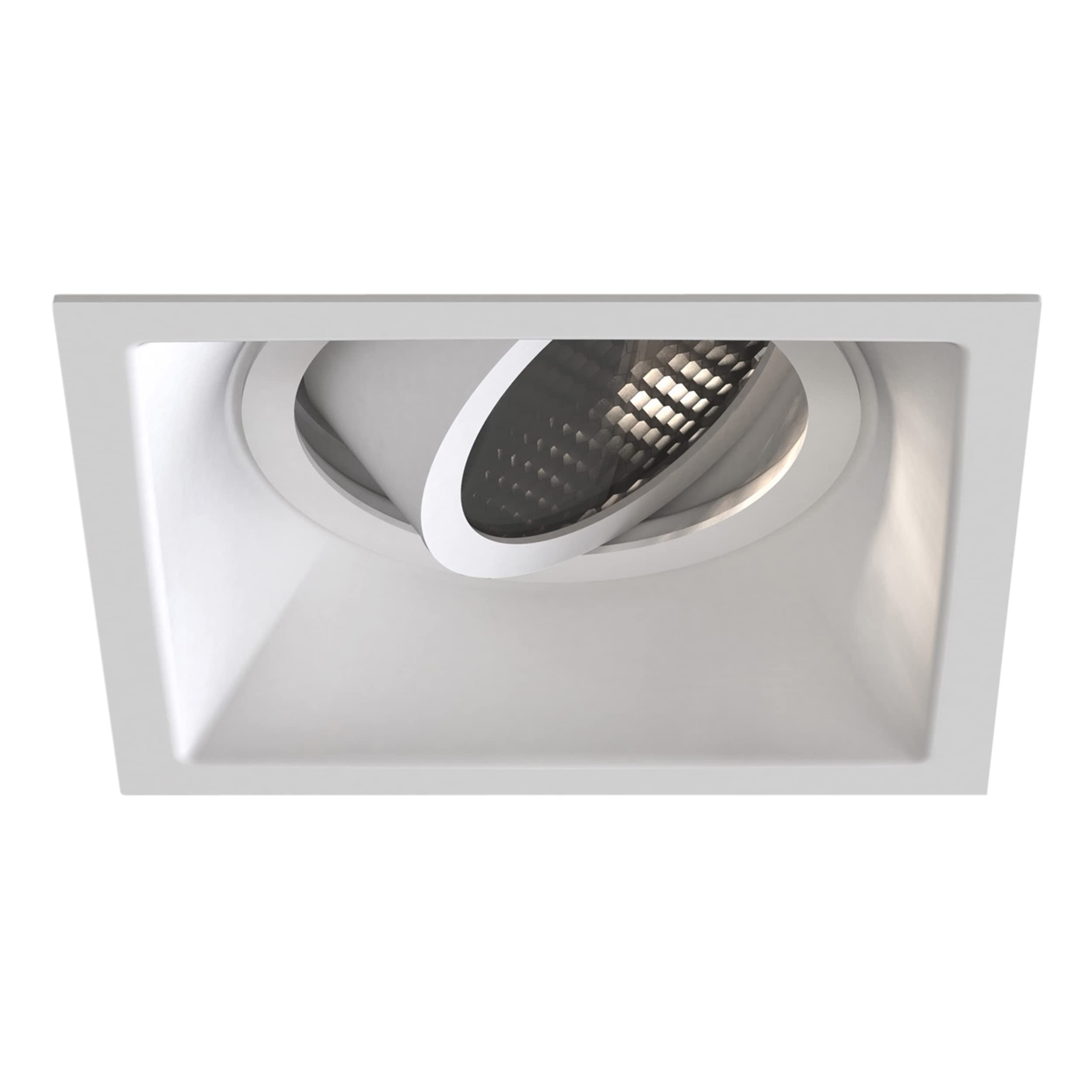 Astro Minima Slimline Square Adjustable Fire-Rated Indoor Downlight (Matt White), GU10 LED Lamp, Designed in Britain - 1249042-3 Years Guarantee