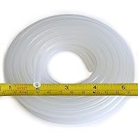 Pure Silicone Tubing - 1/8" ID x 1/4" OD - High Temp Kink-free Hose Tube 500F (10 Feet)