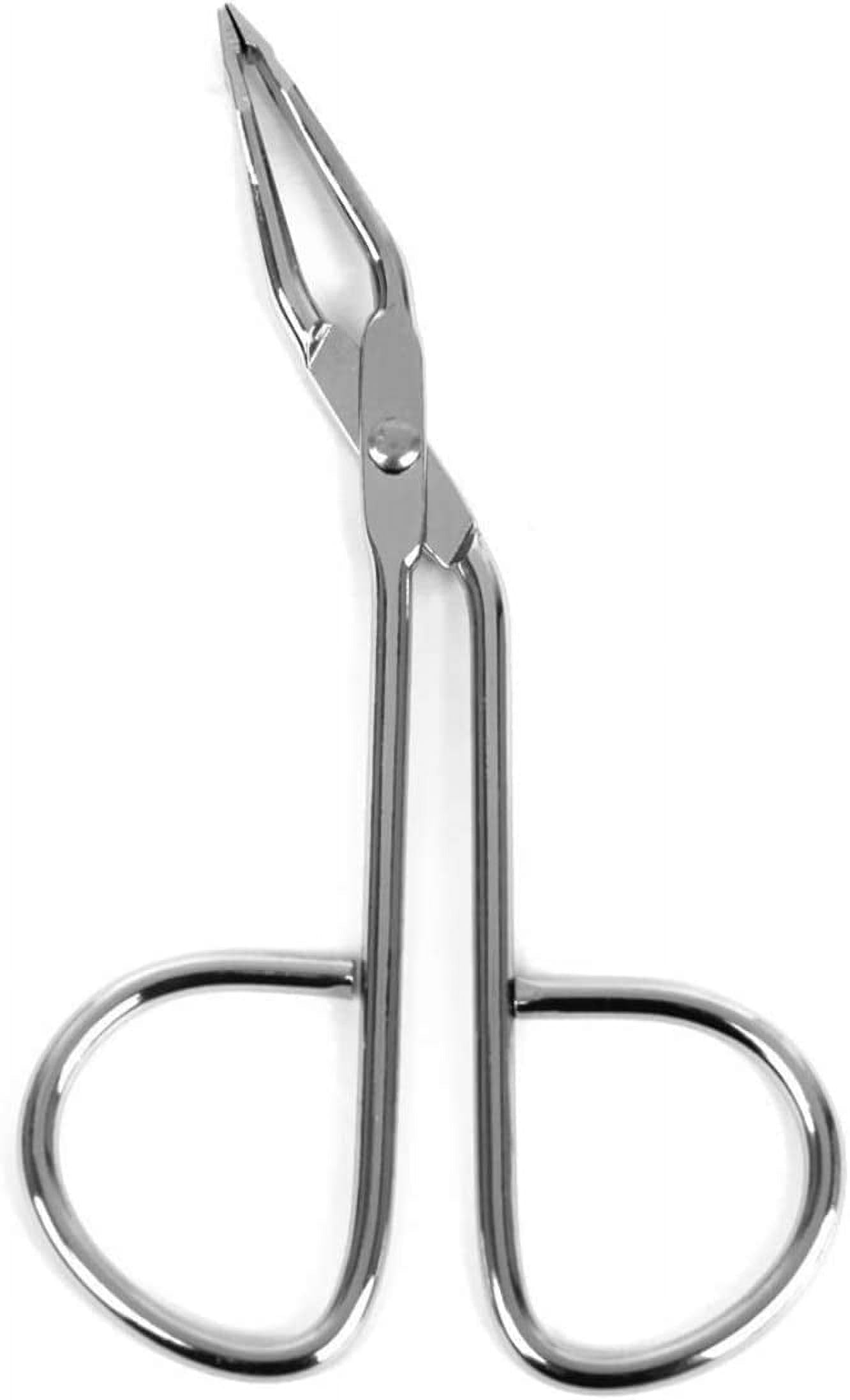 Silver Stainless Steel Eyebrow Scissors Tweezers, Elbow Pliers Clip Scissors, Flat Tip Hair Plucker Shave and Removal