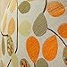 CaliTime Cushion Cover Throw Pillow Case Shell for Couch Sofa Home Decoration Luxury Chenille Cute Leaves Both Sides 18 X 18 Inches Ecru Orange