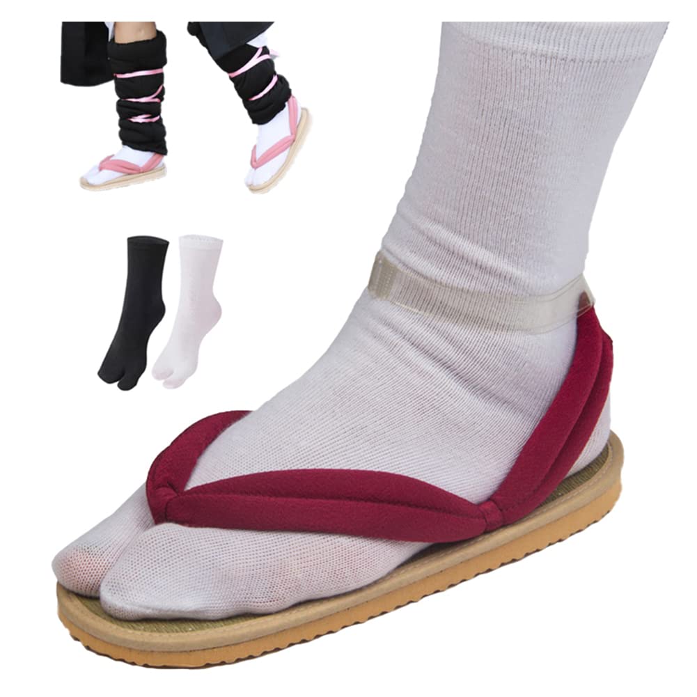 WANHONGYUE Clogs Für Demon Slayer Cosplay - Japanische Geta Schuhe + Tabi Socken