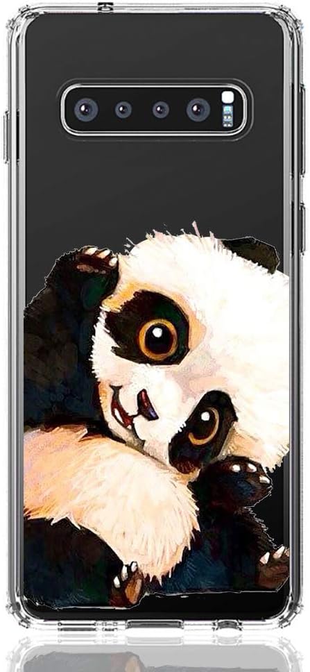 HUIYCUU Case Compatible with Galaxy S10E Case, Cute Animal Design Slim Fit Soft TPU Protective Cover Shockproof Funny Pattern Thin Clear Novelty Bumper Back Shell for Galaxy S10E, Panda