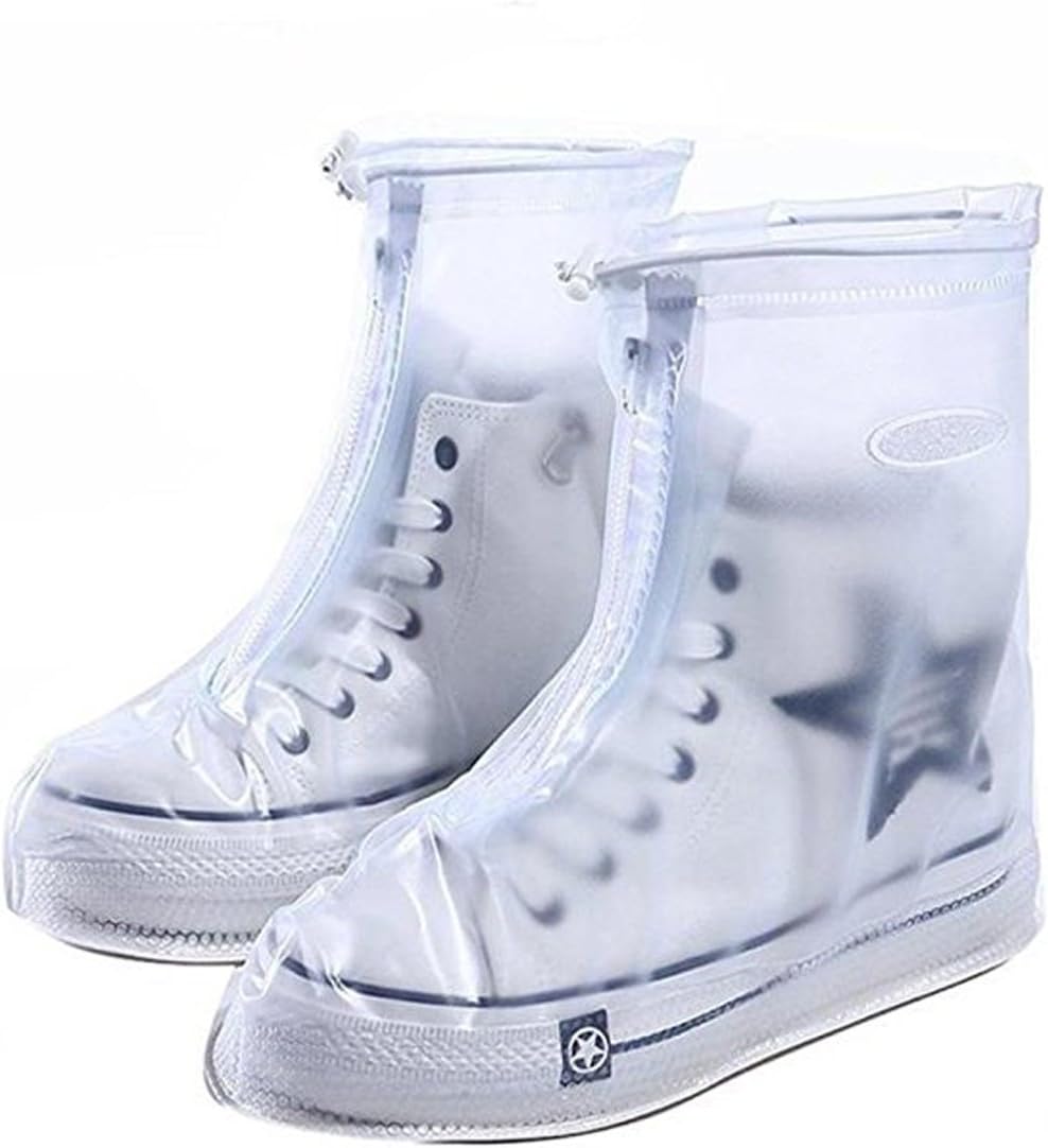 Shoes Cover Rain Snow Waterproof for Men Women Girls Boys Reusable Tight Fit Adjustable Zippered Slip-resistant Rain