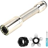Sewer Camera Head Accessories Ultra-high Definition 12LED Waterproof IP68 for Pipe Drain Endoscope Camera Replacement with Wheel and Protective Cover (0.9inch/23mm)