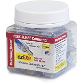 Platinum Tools 202044J ezEX44 Connector for Ethernet Cable Termination, 100 per Jar