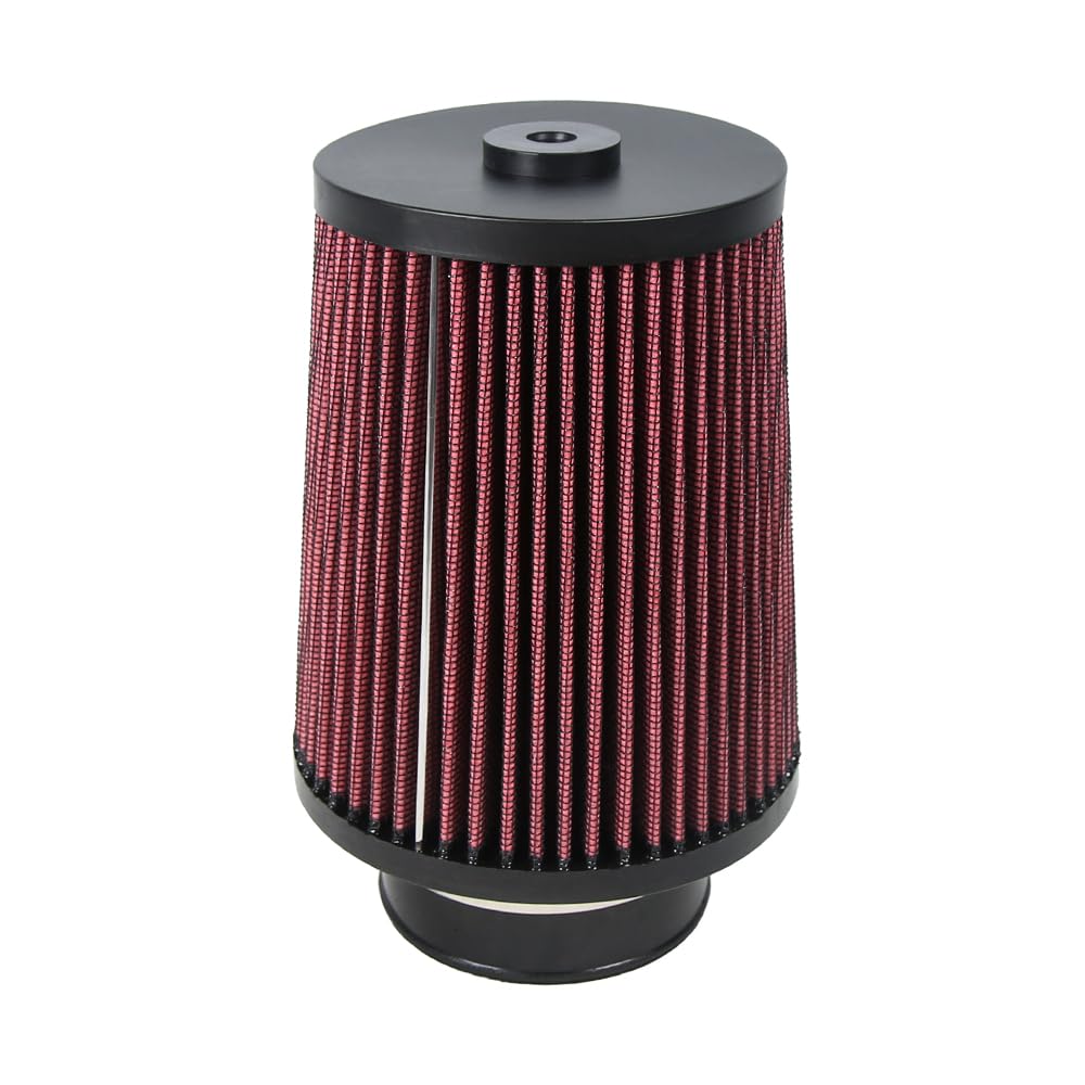 Photo 1 of 2.75 Inch 70 mm Inlet Cold Air Intake Filter Cone Replacement Quality Dry Air Filter Red