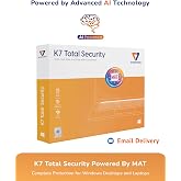 K7 Total Security Antivirus Software 2026 for laptop/pc |1 User, 1 year |Antivirus,Internet security,Data security,Threat Protection| 2hr Email Delivery-No CD