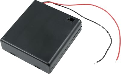 Switch Electronics 4 AA Battery Holder Box with Switch and 150mm Leads