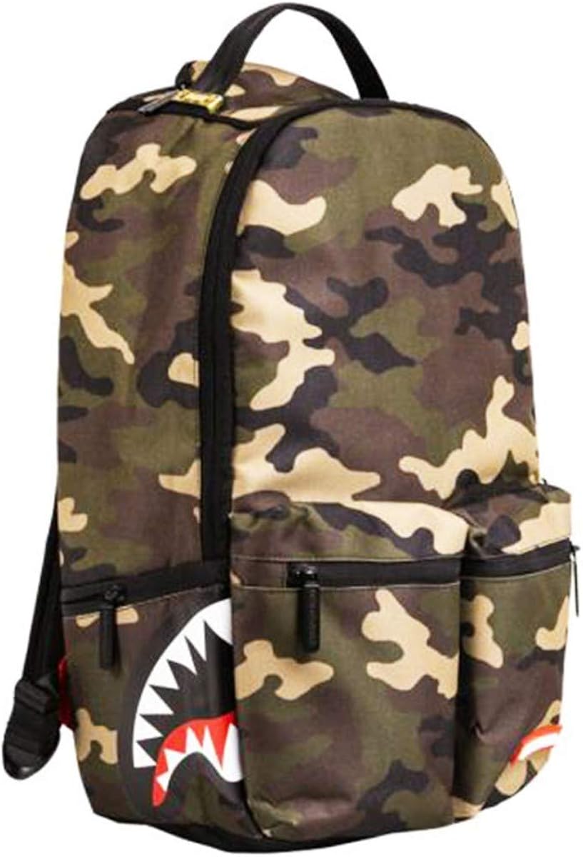 sprayground camo mesh shark backpack