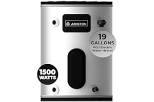 19 Gallon, 120V – Ariston Electric Water Heater – Compact Point of Use Tank for RV, Camper, Small Spaces, Plug-in Heating Solution for Under Sink, Versatile Electric Tank for Bathroom, Shower
