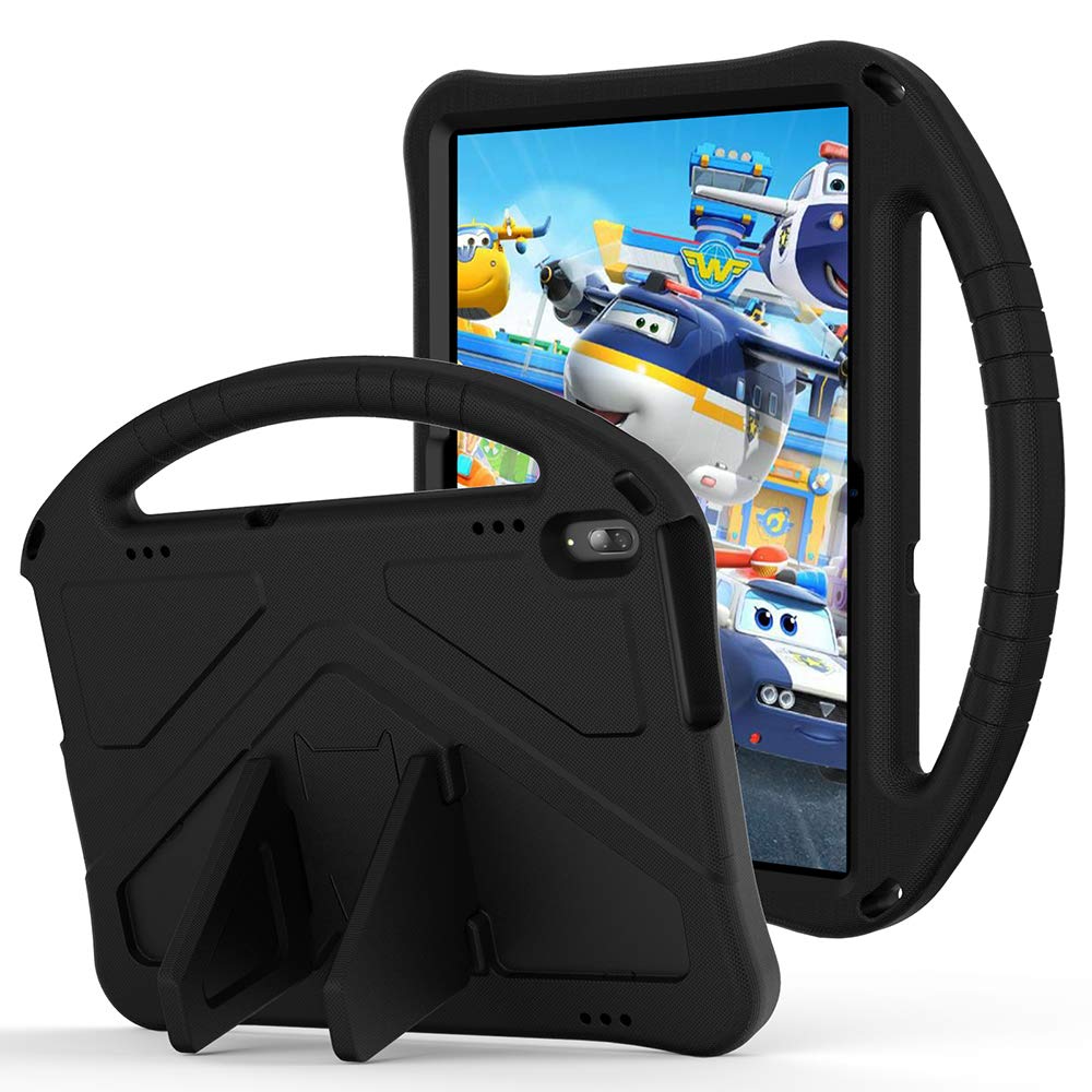 Tading Kids Case for Lenovo Tab M10/P10, Children Friendly EVA Foam Protective Stand Handle Cover Case for Lenovo Tab M10(TB-X605L/X605F) /M10 HD(X505L/X505F) [Not for M10 HD 2nd Gen X306F] - Black