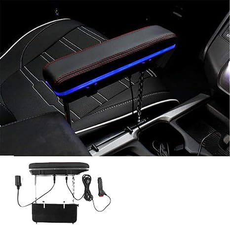 Amazon 長期運転席エルボレスト用gmアームレストパッド 高さ調節可能車体中央コンフォートエルボーサポートパッド コントロールアームレストボックスエクステンションパッド内の通常のシート改造用 D シートクッション 車 バイク