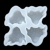 【300+ Design Optional】 Fuehbur 4 Cavity Highland Cow Shape Freshie Silicone Epoxy Resin Mold for Baking Aroma Beads, Soap Candle Pendant Mould-Oven Safe