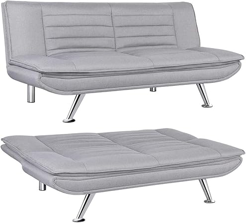 Yaheetech Fabric Sofa Bed 3 Seater Modern Click Clack Living Room