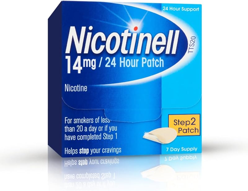 Nicotinell Nicotine Patch 14mg Step 2 Pack of 7 24h Craving Control