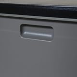 Charles Bentley 490L Outdoor Storage Box Grey Body Black Lid PP Vacuum view 5