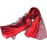SNUG STAR Cotton Silk Scarf Elegant Soft Wraps Color Shade Scarves for Women