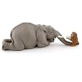 Feengarten Miniatur – Sitzender Elefant Mit Buch & Eule, Handbemalte Garten-Deko Aus Kunstharz