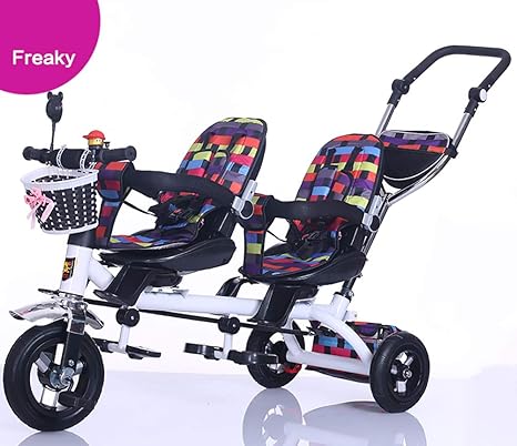twin tricycle stroller