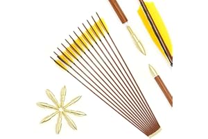 12pc ID 6.2mm .244" Custom Length 22-32 Inch Carbon Arrows Spine 400 Target Practice & Hunting Arrow Rotatable Nock for Recur
