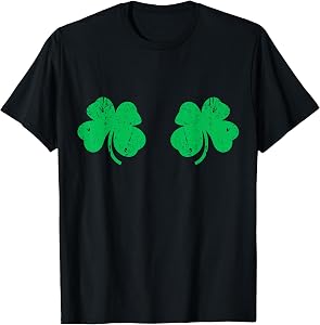 Shamrock Boobs Shirt Irish Boobies St Patricks Day T-Shirt