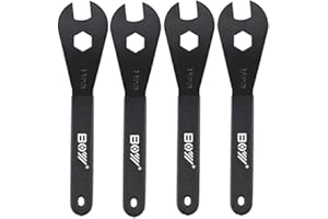 2MM Thick Low-Profile Bicycle Spanner, Bike Cone Wrench Set Tool, Durable Multi-Function, Carbon Steel, (13-19mm) Bicycle Whe