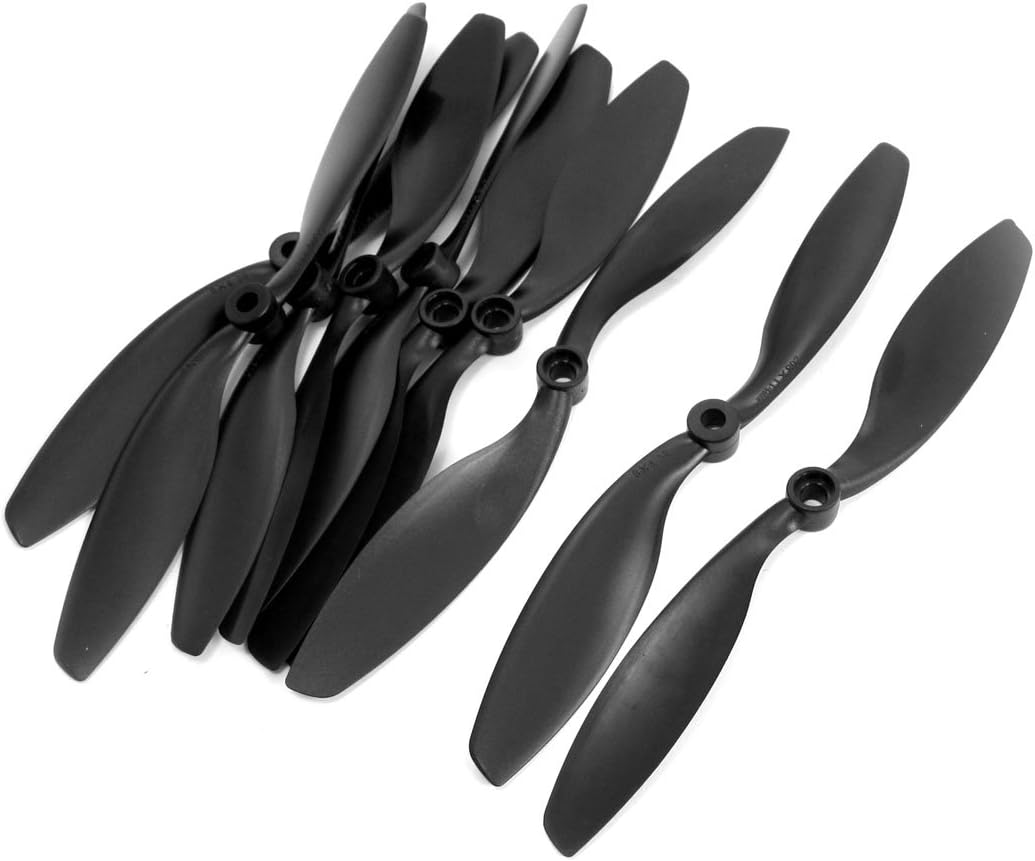 uxcell Plastic Propeller Prop Cw/ccw, Black, 5 Pair Home