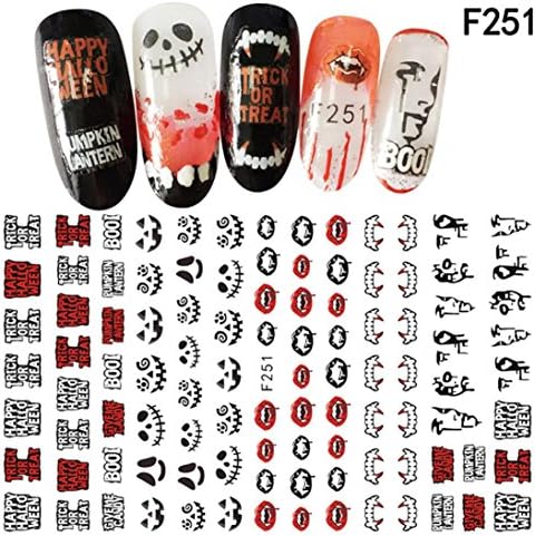 Clearance Sale! 3D Nail Art Stickers Tips for Teen Girls Women, Iuhan 3D Nail Applique Patterned Nail Back Glue Sticker Nail Art Tools Applicators (H)