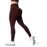 Aoxjox Workout Seamless Leggings for Women Smile Contour High Waisted Athletic Yoga Pants Tights 26"