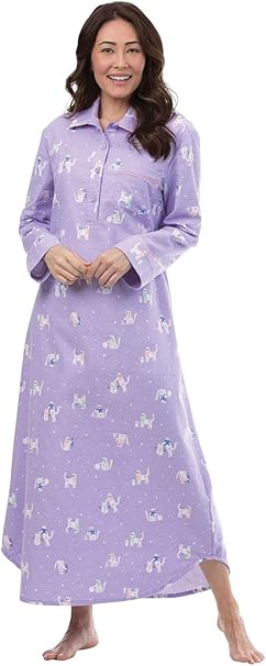 Pajamagram Women S Cotton Flannel Nightgown Long Flannel Nightgowns For Women