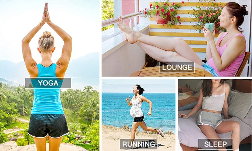 fitglam Women's Maternity Shorts Lounge Sports Yoga Pregnancy Short Pants with Pockets at  Women’s Clothing store