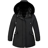 Pefflarge Women’s Plus Size Puffer Down Coat | Windproof, Waterproof, Removable Hood, Insulated for Winter Travel