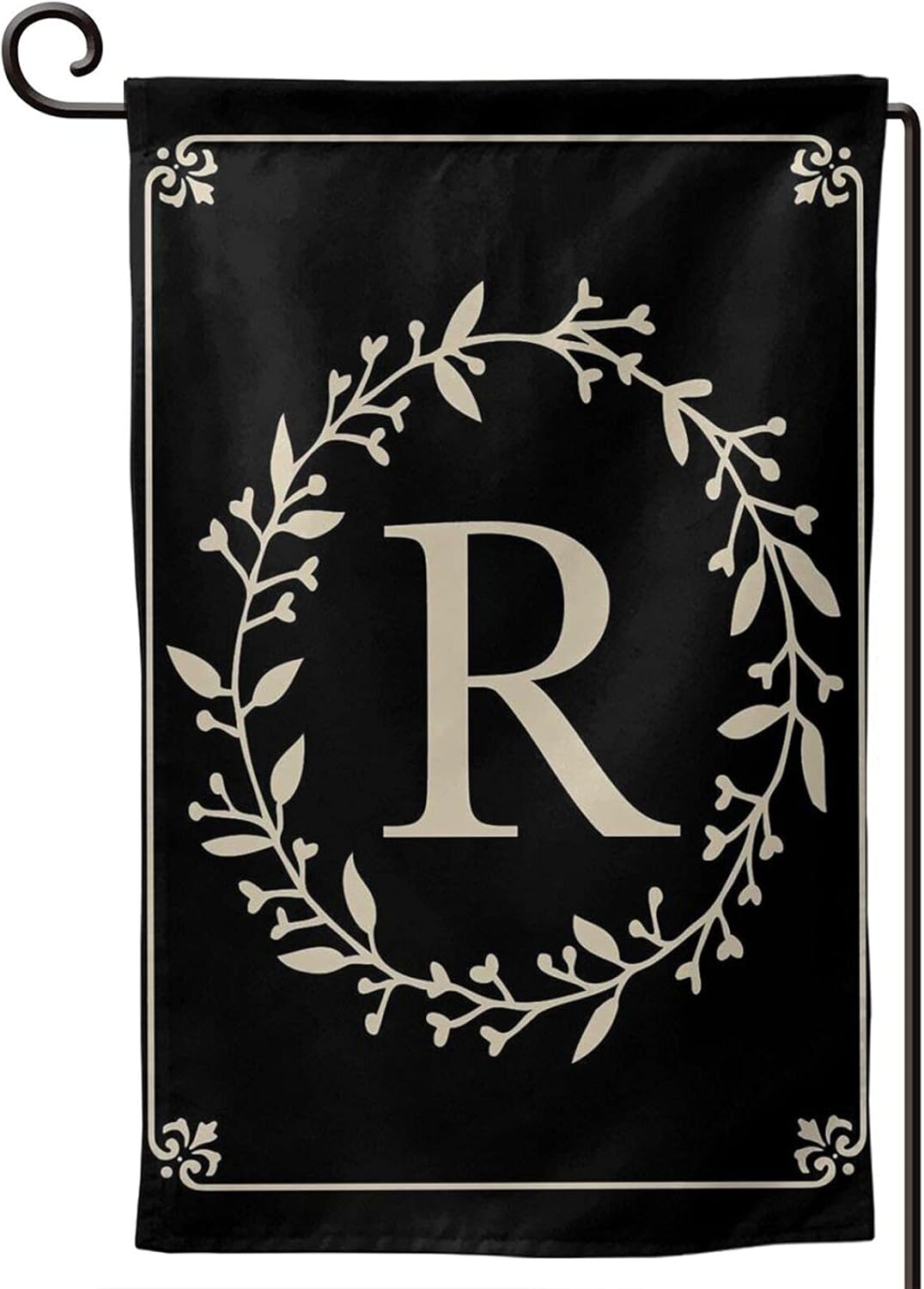 Hitamus Monogram Letter J Garden Flag Double Sided Vertical House Flag Welcome Banner for Yard Outdoor Decoration 12.5