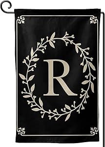 Hitamus Monogram Letter J Garden Flag Double Sided Vertical House Flag Welcome Banner for Yard Outdoor Decoration 12.5